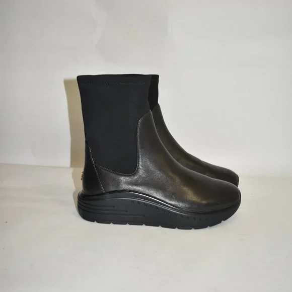 STUART WEITZMAN EVONNA BOOT PLATFORM SOCKLEATHER STRETCH BLACK8 (P19)